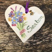 Ribboned Ceramic Hearts
