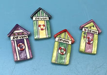 Seaton & Devon Ceramic Beach Hut Magnets
