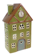 Ceramic Tealight Houses, Cottage & Church