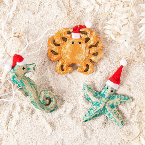 Festive Seaside Wooden Decorations