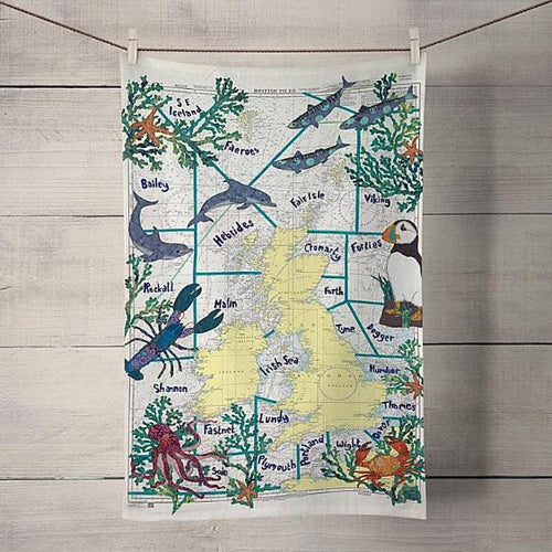 Hannah Wisdom Shipping Forecast Tea Towel