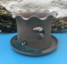 John Hilder Crocodile & Toucan Plant Pot