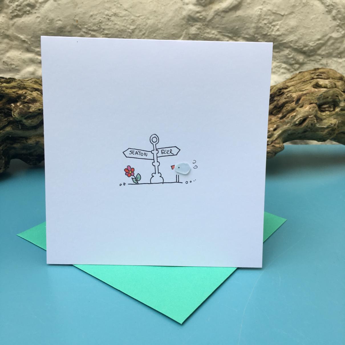 Handmade Sea Glass Cards