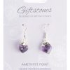 Silver Amethyst Point Earrings