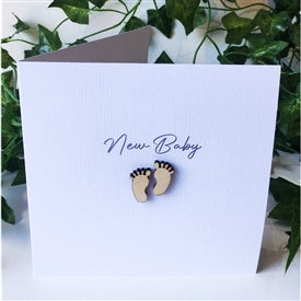 Wooden Cut Out New Baby Cards