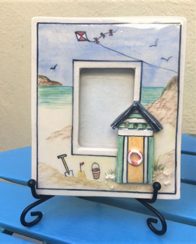 Beach Hut Photo Frames / Mirrors on stands Coastal Craft Collective