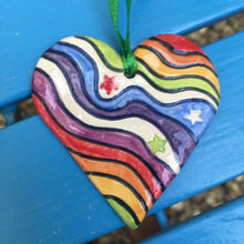 Ribboned Ceramic Hearts