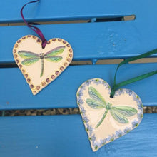 Ribboned Ceramic Hearts