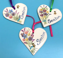 Ribboned Ceramic Hearts
