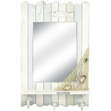 Beach Mirror with shelf & 3 hooks