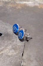 Blue Lily 925 Sterling Silver Earrings