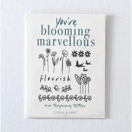 Coral & Mint Temporary Tattoos