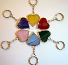 Devon Glass Studio Heart Shaped Key Rings