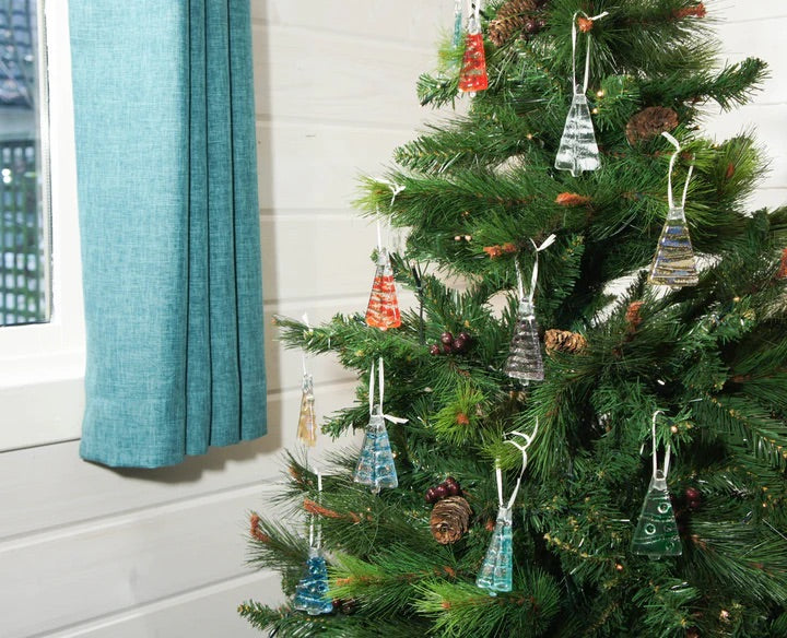 Glass Relief Fused Glass Christmas Decorations