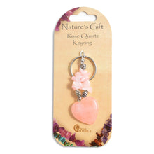 Nature's Gift Gemstone Heart Keyrings