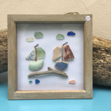Rosey Reed Large (23cm) Sea Glass & Pebble Pictures