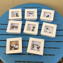Rosey Reed Small Box Frames - sea glass & pebble pictures