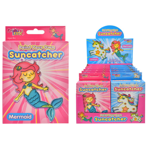 Paint Your Own Mermaid or Unicorn Suncatcher Kits