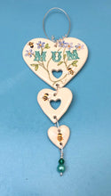 Heart Shaped Flower & Bee Hangings