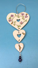 Heart Shaped Flower & Bee Hangings