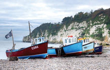 Large Postcards - Beer Boats & Lyme Regis