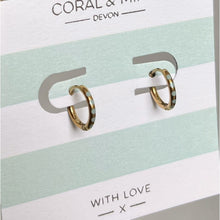 Coral & Mint Stud Earrings