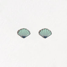 Coral & Mint Stud Earrings