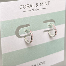 Coral & Mint Stud Earrings