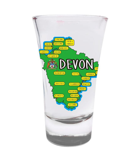 Devon Map Shot Glass