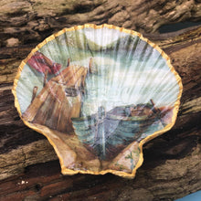 Hand Decoupaged Scallop Shells - Made by V