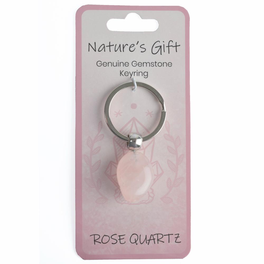 Nature's Gift Rose Quartz Keyring