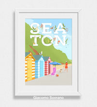 Seaton Beach Huts Postcards & Prints
