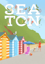 Seaton Beach Huts Postcards & Prints