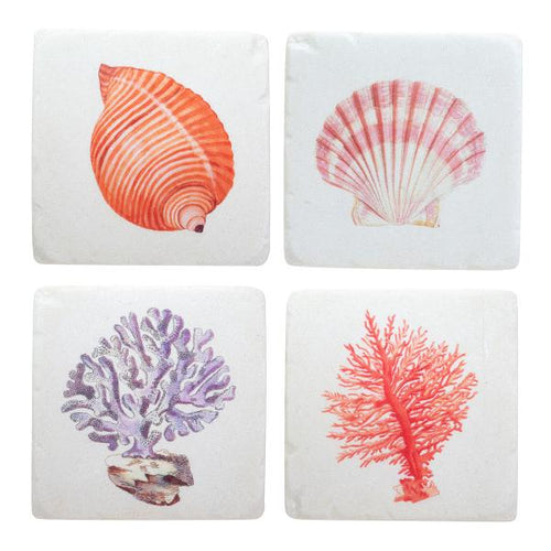 Vintage Seashore Coasters