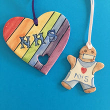 NHS Ceramic Heart & Nurse Decorations