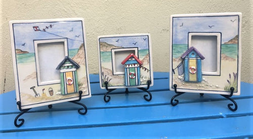 Beach Hut Photo Frames / Mirrors on stands