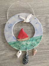 Sail Boat & Seagull Ring Hangings
