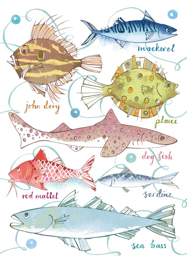 Anna Andrews Mounted Fish Print