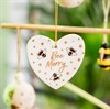 Bee Merry Ceramic Heart Decoration