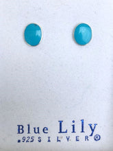 Blue Lily 925 Sterling Silver Earrings