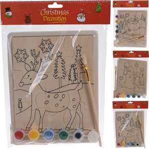 Christmas Puzzle & Paints Kit