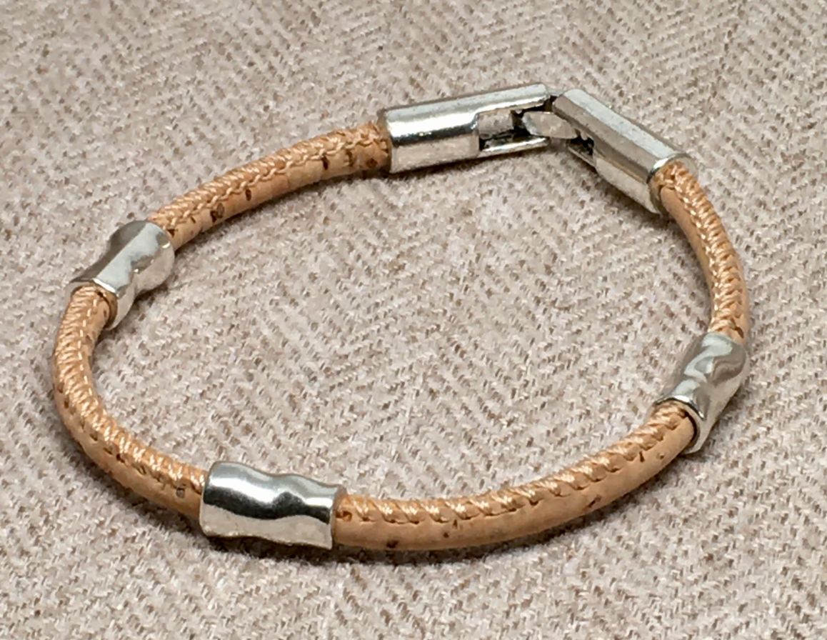 Men's leather braided antique brown cuff bracelet with personalised custom  message on sterling silver ring beads. Handmade UK