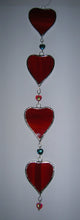 Devon Glass Studio String of 4 Hearts