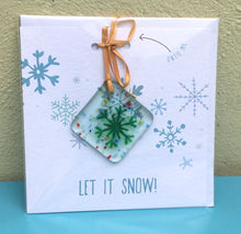 Dreya Handmade Fused Glass Christmas Present Cards