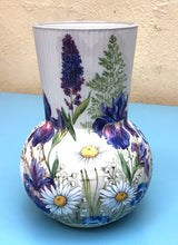 Hand Decoupaged Fluted Vases - Made by V