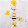 Happy Bee Enamel Keyring