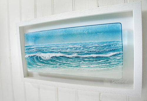 Glass Relief - Framed Landscape Wave