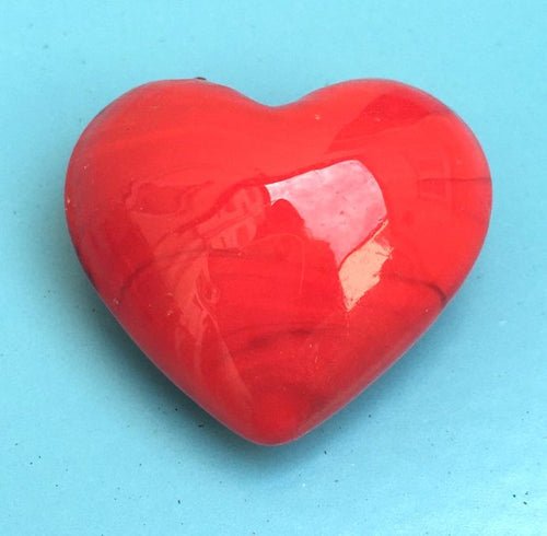 Small Red Glass Hearts