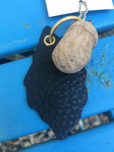 Leather Oak Leaf & Oak Acorn Key Rings / Bag Charms