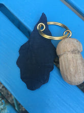 Leather Oak Leaf & Oak Acorn Key Rings / Bag Charms